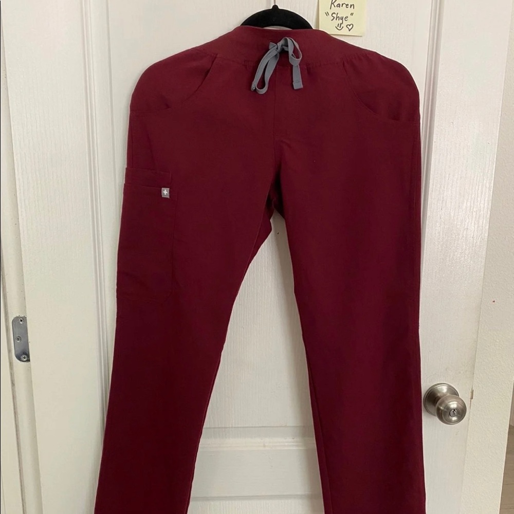 SOLD!!! Figs Burgundy Kade Scrub Pants